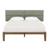 Jaxx Panelist Modern Padded Headboard – Set of 4 Wall Mounted Panels (Each 11.25" x 38") - King, Cypress Green Microvelvet