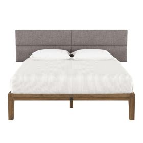 Jaxx Panelist Modern Padded Headboard – Set of 4 Wall Mounted Panels (Each 11.25" x 38") - King, Havana Brown Microvelvet