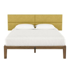 Jaxx Panelist Modern Padded Headboard – Set of 4 Wall Mounted Panels (Each 11.25" x 38") - King, Amber Gold Microvelvet