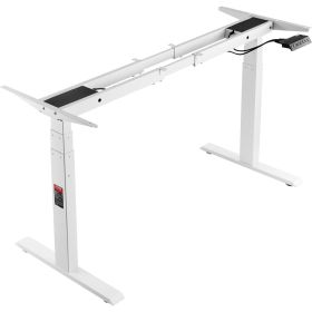 VEVOR Standing Desk Frame Dual Motor, Adjustable 26"-50.8" Height & 43.3"-70.1" Length Electric Stand Up Computer Desk Legs