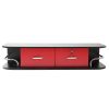 Wall Mounted Barber Station, Beauty Table with Locking Drawer, Beauty Spa Salon Styling Equipment, Black and Red