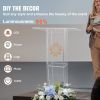 VEVOR Acrylic Podium, 47" Clear Acrylic Podium Stand with Wide Reading Surface & Storage Shelf