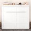 Queen Size Murphy Bed Wall Bed,White