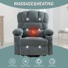Power Lift Recliner Chair Recliners for Elderly with Heat and Massage Recliner Chair for Living Room with Infinite Position and Side Pocket