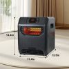 Space Heater for Indoor Use, 1500W Electric Infrared Heater with Thermostat