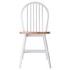 Windsor 2-Pc Chair Set; Natural and White