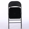 6pcs Elegant Foldable Iron & PVC Chairs for Convention & Exhibition Black