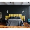Jaxx Panelist Modern Padded Headboard – Set of 4 Wall Mounted Panels (Each 11.25" x 38") - King, Amber Gold Microvelvet