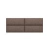 Jaxx Panelist Modern Padded Headboard – Set of 4 Wall Mounted Panels (Each 11.25" x 30") - Queen, Havana Brown Microvelvet