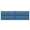 Jaxx Panelist Modern Padded Headboard – Set of 4 Wall Mounted Panels (Each 11.25" x 38") - King, Petrol Blue Microvelvet