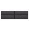 Jaxx Panelist Modern Padded Headboard – Set of 4 Wall Mounted Panels (Each 11.25" x 38") - King, Charcoal Microvelvet