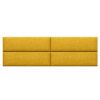 Jaxx Panelist Modern Padded Headboard – Set of 4 Wall Mounted Panels (Each 11.25" x 38") - King, Amber Gold Microvelvet