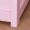 Qaba Toddler Toy Box Storage Bench with Large 27 L Interior, Kids Storage Bench Seat with Storage for Toddler Playroom Furniture