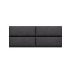 Jaxx Panelist Modern Padded Headboard – Set of 4 Wall Mounted Panels (Each 11.25" x 30") - Queen, Charcoal Microvelvet