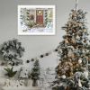 Trendy Decor 4U Holiday Porch White Framed Wall Art for Living Room, Farmhouse Wall Art Print for Home Decor, Bedroom Wall Art by Pam Britton