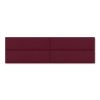 Jaxx Panelist Modern Padded Headboard – Set of 4 Wall Mounted Panels (Each 11.25" x 38") - King, Vino Red Microvelvet