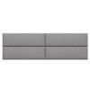 Jaxx Panelist Modern Padded Headboard – Set of 4 Wall Mounted Panels (Each 11.25" x 38")- King, Mouse Grey Microvelvet