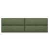 Jaxx Panelist Modern Padded Headboard – Set of 4 Wall Mounted Panels (Each 11.25" x 38") - King, Cypress Green Microvelvet
