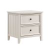 Classic White Finish Bedroom Nightstand of 2 Drawers Storage 1pc Modern Furniture Farmhouse Style Bedside Table