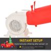 HOMCOM 7.5ft Christmas Inflatable Santa Claus Driving a Fire Truck with Tree, Outdoor Blow-Up Yard Decoration with LED Lights Display