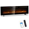 ZOKOP 60" Smart WiFi Electric Fireplace Insert, 1500W Wall Recessed/Mounted, Freestanding Fireplace Heater with Remote Control