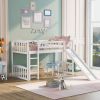Twin size Loft Bed with Slide and Ladder