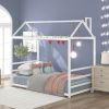 House Platform Bed with Roof and Chimney Design