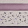 Faux Silk Embroidered Floral Shower Curtain
