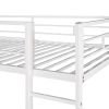 Twin Metal Loft Bed with 2 Shelves and one Desk