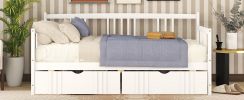 Twin Size Daybed Wood Bed with Two Drawers
